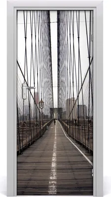 Produktbild von Tulup Türaufkleber 85x205 cm Dekorative Aufkleber Selbstklebend Wasserdichte Tapete Abnehmbar Schlafzimmer Wohnzimmer Wohnkultur - Klebstoff Brooklyn Bridge