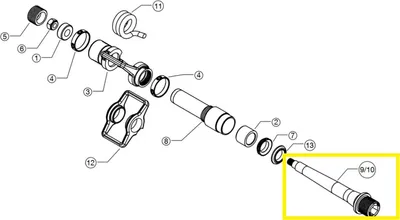 Produktbild von Crankbrothers Pedal Spindle Achse, links, Level 11, Ti