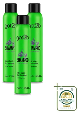 Image de 3 x Shampoo sec got2b Extra Fresh - 200 ml - Pack de 3