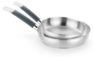 Produktbild von BRA Master | 2-teiliges Edelstahl-Pfannenset ohne Antihaftbeschichtung Master 24-28 cm
