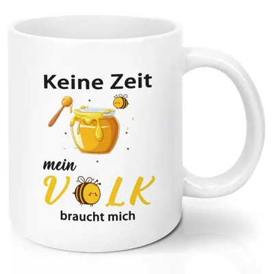Productafbeelding van Koffiemok voor imkers, met bijenmotief, 330 ml, keramiek, cadeauverpakking