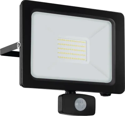 Produktbild von EGLO LED Wandstrahler Faedo 3, Wandleuchte außen aus schwarzem Aluminium, Wand Außenbeleuchtung mit Bewegungssensor, Außenleuchte neutralweiß, IP65
