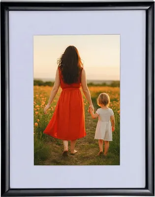 Produktbild von New Lifestyle Kunststoff Bilderrahmen mit Passepartout & Kunststoffglas Collage Wanddeko Poster Hoch- & Querformat - Farbe: Schwarz | Format: 13x18