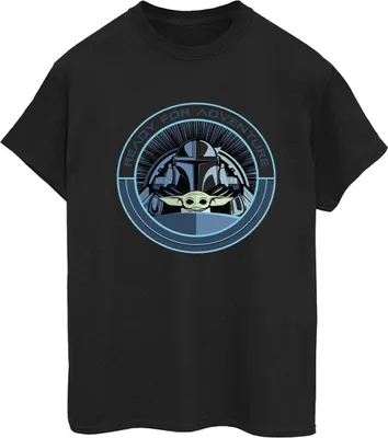 Produktbild von Star Wars - "The Mandalorian Ready For Adventure" T-Shirt für Damen BI45913 (XXL) (Schwarz)