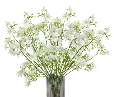 Produktbild von 8 Stück Kunstblumen mit langen Stielen, 67,1 cm lang, weiß