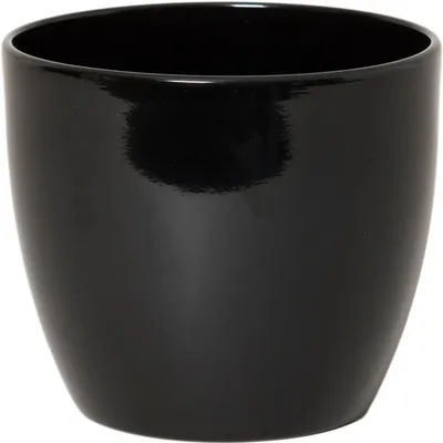 Produktbild von Floran Blumentopf/Pflanztopf Boule - schwarz - Keramik - 36 x 29 cm