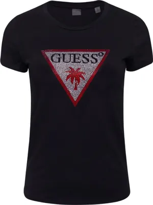 Produktbild von Guess Damen T-Shirt Schwarz E5GI08J1314JBLK