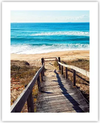 Produktbild von Poster - Poster ohne Rahmen - Meer Strand Eintritt - 40x50 cm - Wand Bild - Wanddeko - Wandbilder - Kunstposter - Wandposter - Bilder - Kunstdruck - Wanddekoration - Wandbild - P2XPA40x50-4359