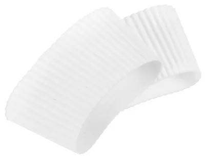 Produktbild von Silikon-Becherhüllen - Hitzebeständig und rutschfest - Für Kaffeetassen - 90 mm - 2 Stück - Weiß