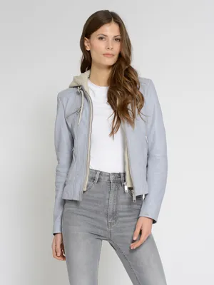 Produktbild von Maze Lederjacke Mico Damen baby blue XS