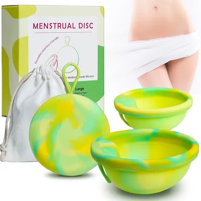 Productafbeelding van Menstruatieschijven - Periodieke schijven - Intieme hygiëne - Lekvrije bescherming - Set S + L - Niet gespecificeerd