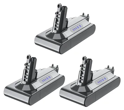 Immagine prodotto di Batterie di ricambio - Aspirapolvere a batteria V10/SV12 - 6000 mAh - Confezione da 3 - Compatibili con Motorhead/Animal/Trigger - 3BAT