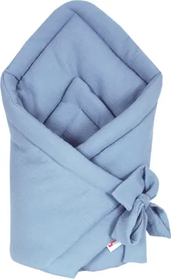 Produktbild von BABYLUX Einschlagdecke Musselin BABYHÖRNCHEN 75 x 75 cm Baby Neugeborene Jeans