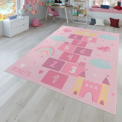 Produktbild von TT Home Kinderteppich Babyzimmer Teppich Kinderzimmer Rutschfest Tiere Weltkarte Autos Größe 140x200 cm
