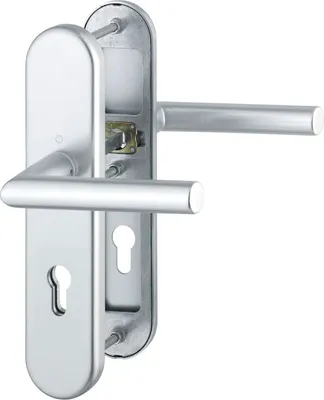 Immagine prodotto di HOPPE set di maniglie a leva AMSTERDAM - DIN 92mm, argento, PZ per TS 67-72mm, o. KZS