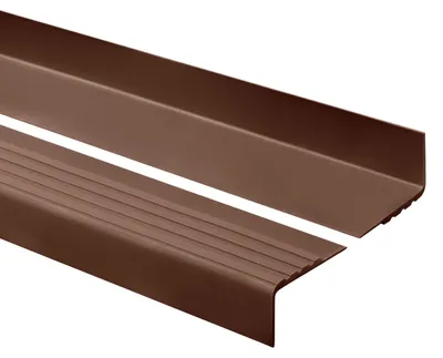 Obrázek produktu pro QUEST Schodová lišta 30x27 mm, 1.5m RM PVC, Protiskluzová schodová hrana, schodový profil, ochrana schodů, bronz
