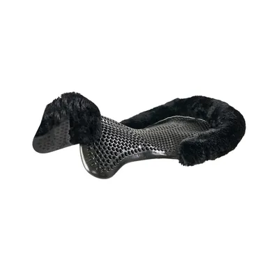 Produktbild von Acavallo Gel Pad Front Riser Sheepskin Cut Out Just Gel, Farbe:Black/Black