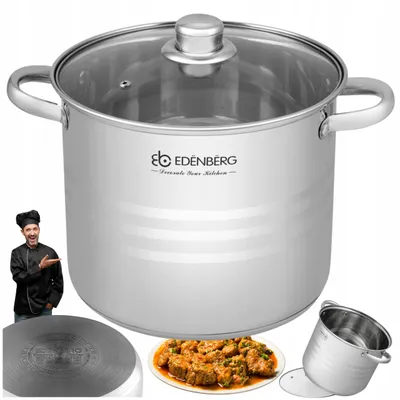Produktbild von Edenberg Hochtopf Edelstahl 30cm 15.5L Kochtopf für Brühe