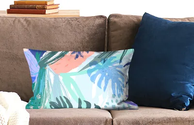 Produktbild von MuchoWow® Zierkissen Sofakissen Wohnzimmer Dekokissen 50x30 cm Sommer - Pflanze - Tropisch - Wohnzimmerdekoration - Polster mit Photo