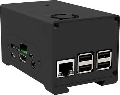 Produktbild von Joy-iT RB-StromPi3-Case, Hülle, Raspberry Pi, Raspberry Pi, Schwarz, Aluminium, 59 mm