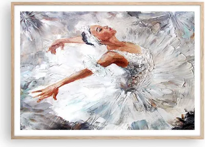 Produktbild von Gerahmtes Poster - Rahmen in heller Eiche - Frau Tanz Ballett Körper - 100x70 cm - Wand Bild - Wanddeko - Wandbilder - Wandposter - Bilderrahmen - Bilder - Kunstdruck - Wandbild - P2NAA100x70-3101