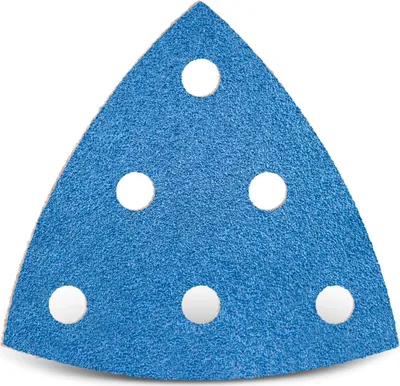 Produktbild von MENZER Blue Klett-Schleifblätter, 93 mm, 6-Loch, f. Deltaschleifer, Zirkonkorund (25 Stk.) K24