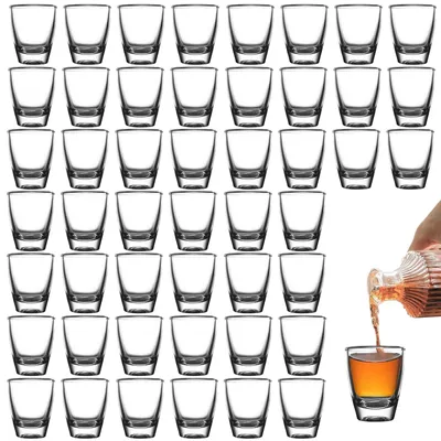 48 Schnapsgläser aus Glas, 30 ml, spülmaschinenfest, für Partys