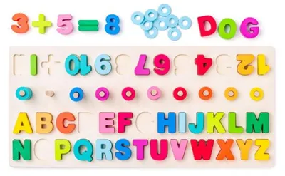 Produktbild von Woody Woody Lerntafel mit Zahlen + Buchstaben 90223