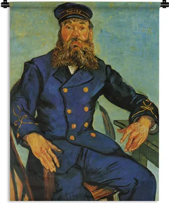 Produktbild von MuchoWow® Wandteppich Wandbehang Porträt von Joseph Roulin - Vincent van Gogh 60x80 cm Tapisserie Dekoration Wandtuch - Decke - Wandtücher - Wohne