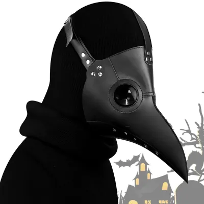 Immagine prodotto di Elzusha - Maschera da uccello gotica con lungo becco, ideale per cosplay