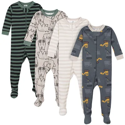 Productafbeelding van Gerber baby pyjama set voor jongens, comfortabele pasvorm, 4-delig