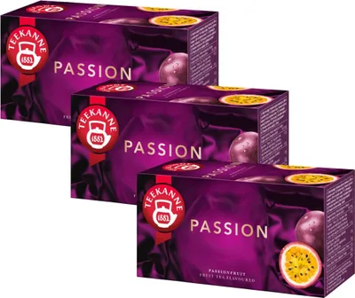 Produktbild von Teekanne Passion Tee Passionsfrucht 3x 20 Beutel - Früchtetee Mischung Stevia