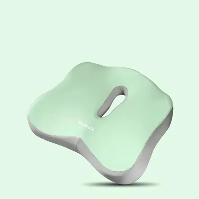 Immagine prodotto di Cuscino per seduta e supporto lombare - Set ergonomico in 2 pezzi - Realizzato in memory foam - Supporto per fianchi, cosce e zona lombare - Adatto per sedie da ufficio, sedili auto e sedie a rotelle - Colore: verde