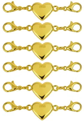 Productafbeelding van Magnetische sluitingen voor kettingen en armbanden - set van 6 stuks - geschikt voor sieraden maken - goudkleurig