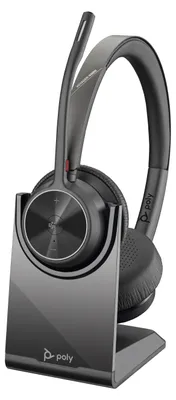 Zdjęcie produktu dla HP Poly Zestaw słuchawkowy Poly Voyager 4320-M z certyfikatem Microsoft Teams + adapter BT700 + stacja ładująca, Bezprzewodowy, Biuro/centrum telefoniczne, 20 - 20000 Hz, 158 g, Zestaw słuchawkowy, Czarny