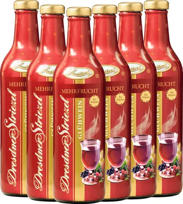 Produktbild von 6x Vorteils-Weinpaket Dresdner Striezel Glühwein Mehrfrucht - Lausitzer