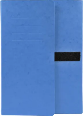 Produktbild von Exacompta 10x Mappe mit Gürtel mit Klettverschluss - 24x32cm - Blau - 742E