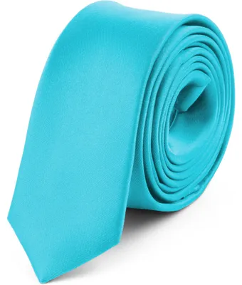 Image de Cravate étroite pour hommes, marque Ladeheid, modèle SP-5 (150 cm x 5 cm, couleur turquoise 34)