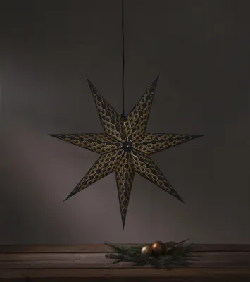 Zdjęcie produktu dla Gwiazda wisząca czarna BRODIE 60 cm