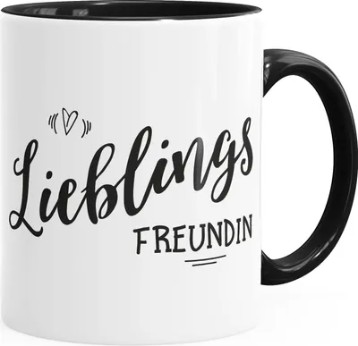 Produktbild von Geschenk-Tasse Lieblingsfreundin Kaffee-Tasse Freundschaft Partner Freundin MoonWorks® schwarz unisize