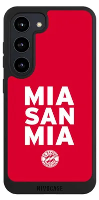 Produktbild von NIVOCASE Handyhülle für Samsung Galaxy S23  Hülle NIVOpure Case Schwarz FC Bayern München FCB Mia San Mia