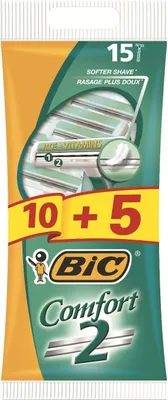 Obrázok produktu pre BIC Comfort 2, Zelená, 15 kusov