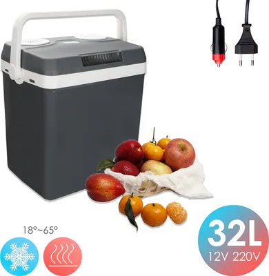 Zdjęcie produktu dla Jopassy Cool Box Electric 32L Mini lodówka 230 V i 12 V do samochodu Kemping chłodzi i ogrzewa z trybem ECO Torba chłodząca, torba izolowana, lodówki elektryczne