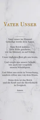 Produktbild von Vater Unser - Marmor Weiß - Religion Slim Poster - Größe 30,5x91,5 cm