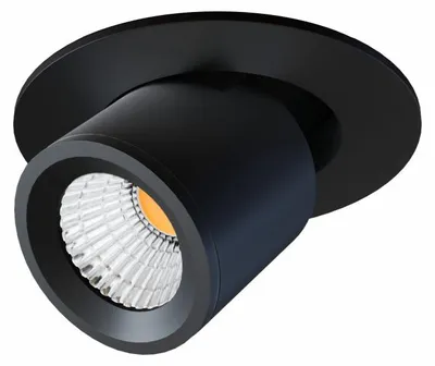 Obrázek produktu pro Nano Oxo R 4W LED vestavný reflektor, přepínač teploty barev 45° (2700 K/3200 K/4000 K), matná černá – nastavitelný reflektor od Beneito & Faure