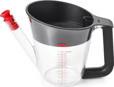 Zdjęcie produktu dla OXO Good Grips duży dzbanek z separatorem tłuszczu, 1 l - nadający się do mycia w zmywarce dzbanek do sosów i nie tylko
