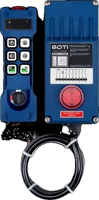 Obrázek produktu pro Průmyslové dálkové ovládání, dosah ovládání 100 metrů, krytí IP65, GT-RS06 65-440V