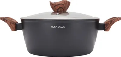 Produktbild von Rosa Bella Schwarze Töpfe INDUKTION 8 tlg mit Glasabdeckung,Topfset Induktion, Töpfe beschichtet, Kochtopf Set| Kochgeschirr Set, RB-611, Geschenk