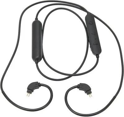 Immagine prodotto di Adattatore Bluetooth con cavo per l'ascolto wireless, con connettore da 0,78 mm e design nero.