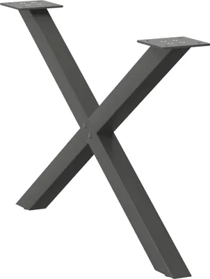 Produktbild von "im " Couchtischbeine X-Form 2 Stk. Anthrazit 70x(42-43) cm Stahl - Tischbeine CC18007